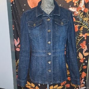 Axcess Dark Blue Jean Button Up Jacket Sz. M